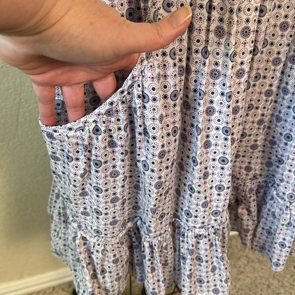 Delia*s Juniors Medium Bandeau Ruched Dress With Pockets‎ Ruffle Bottom Stretchy - Picture 2 of 6